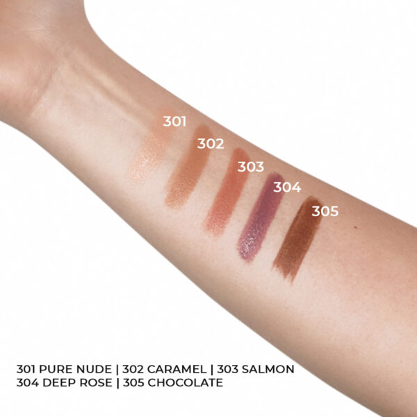 Swatches colori rossetto opaco nude lipstick